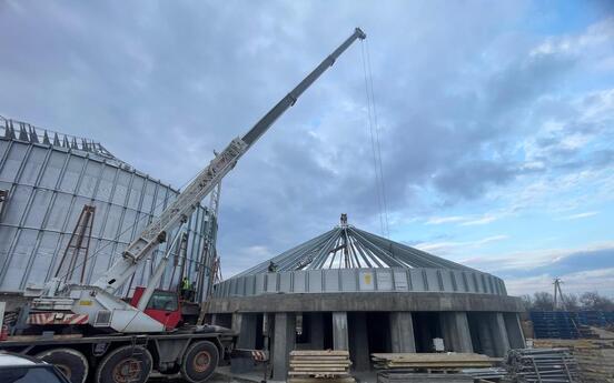 Монтаж зернового силоса